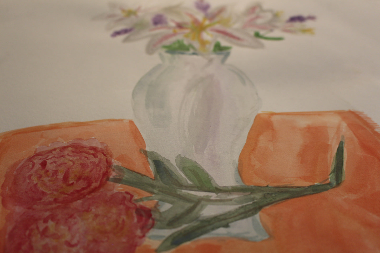 Flowers in Vase Still Life Painting