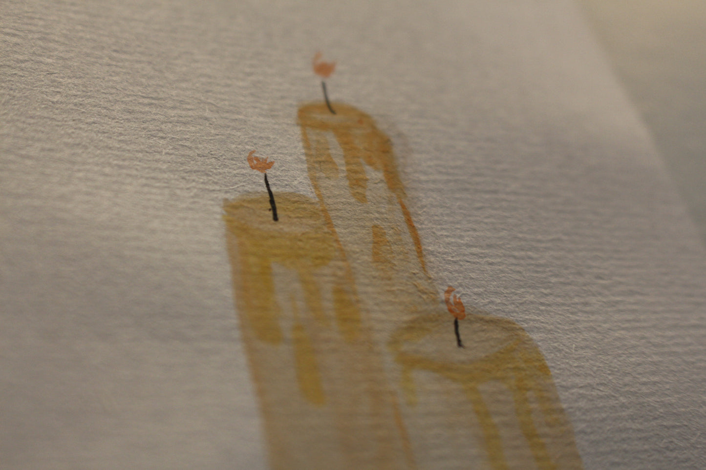 Candles Watercolor Painting