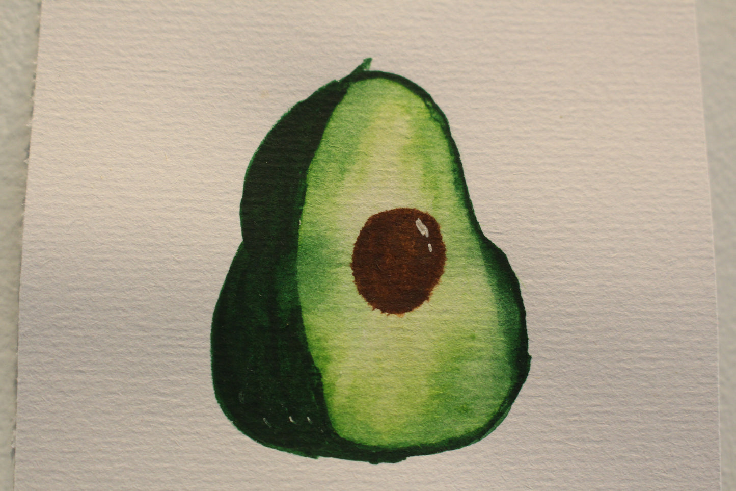 Avocado Watercolor Painting
